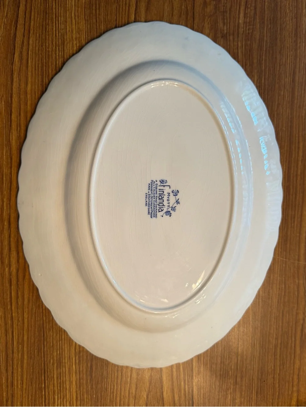 Vintage Finlandia 14” Oval Serving Platter  by MYOTT STAFFORDSHIRE